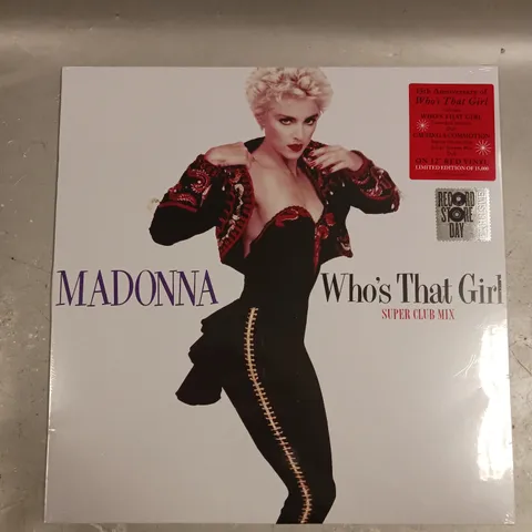 SEALED MADONNA WHO'S THAT GIRL (SUPER CLUB MIX) LIMITED EDITION RED VINYL 