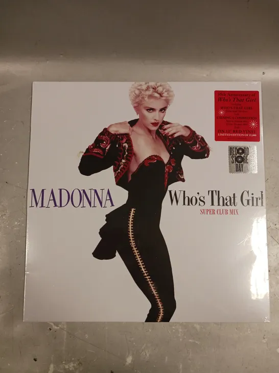 SEALED MADONNA WHO'S THAT GIRL (SUPER CLUB MIX) LIMITED EDITION RED VINYL 