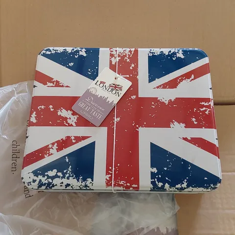 BOX TO CONTAIN 10 X LONDON DELI UNION JACK TINS 