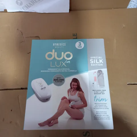 BOXED HOMEDICS DUO LUX PERMANENT HAIR REMOVAL SPECIAL SILK EDITION