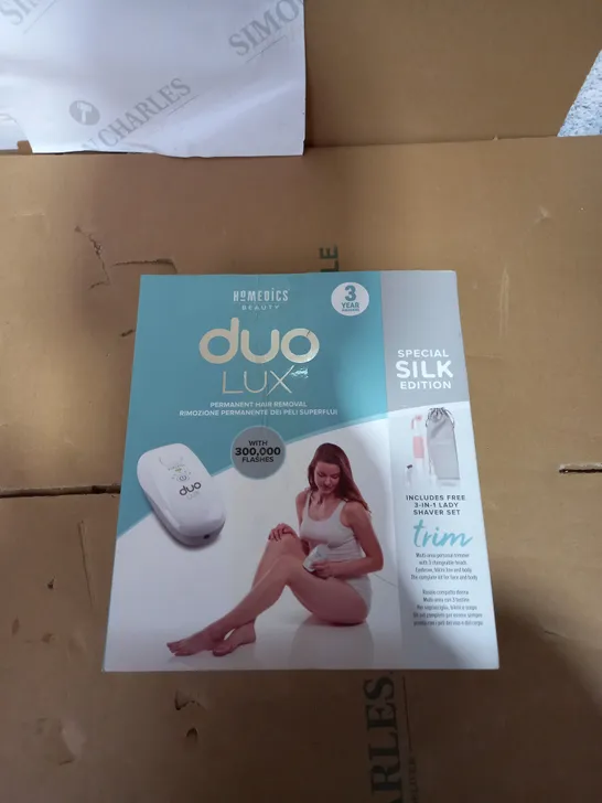 BOXED HOMEDICS DUO LUX PERMANENT HAIR REMOVAL SPECIAL SILK EDITION