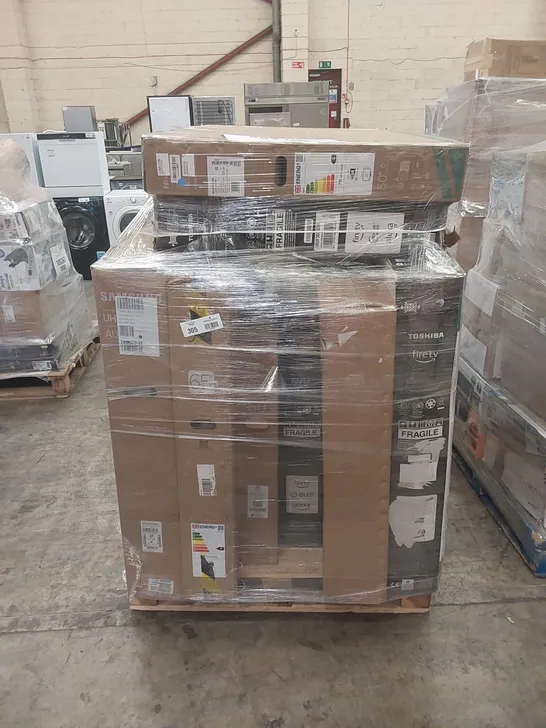 PALLET OF APPROXIMATELY 8 UNPROCESSED RAW RETURN TELEVISIONS TO INCLUDE;