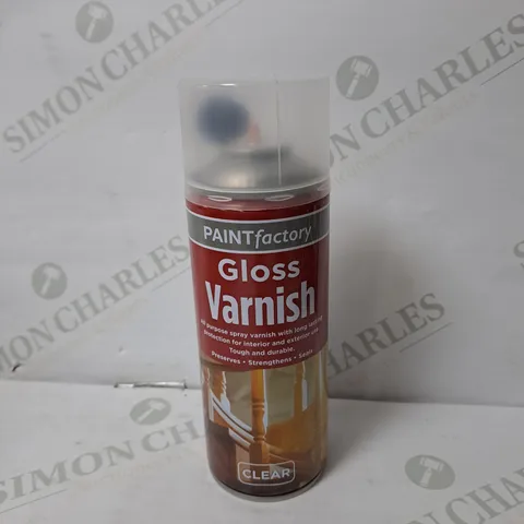 APPROXIMATELY 12 PAINT FACTORY SPRAY VARNISH IN CLEAR 400ML 