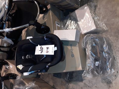 MAMAS & PAPAS PUSHCHAIR SET TO INCLUDE: OCARRO STROLLER, CYBEX STON 5 CAR SEST, COLD WEATHER FOOTMUFF, ADAPTOR AND CHANGING BAG 