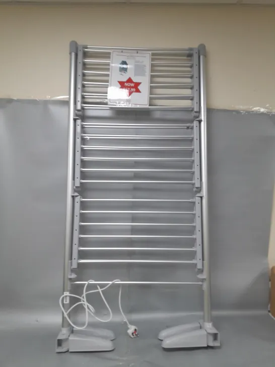 BOXED OUTLET ORGANISED OPTIONS 3 TIER HEATED AIRER WITH 21M DRYING SPACE - COLLECTION ONLY