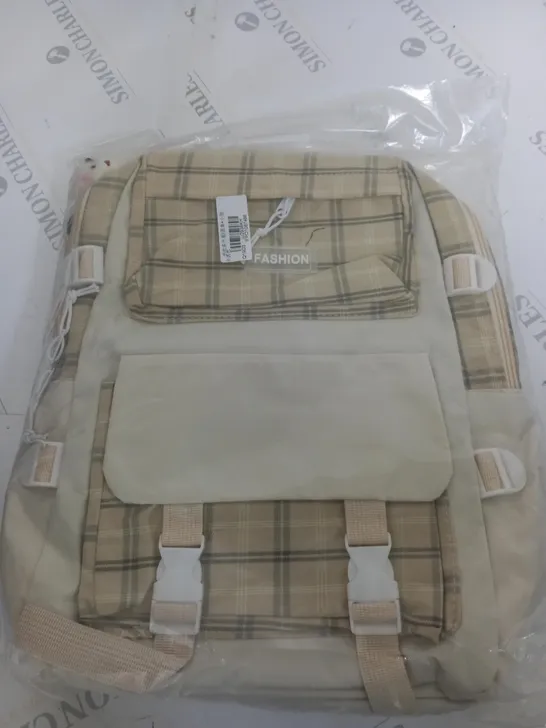 FASHION CREAM BACKPACK BAGGED