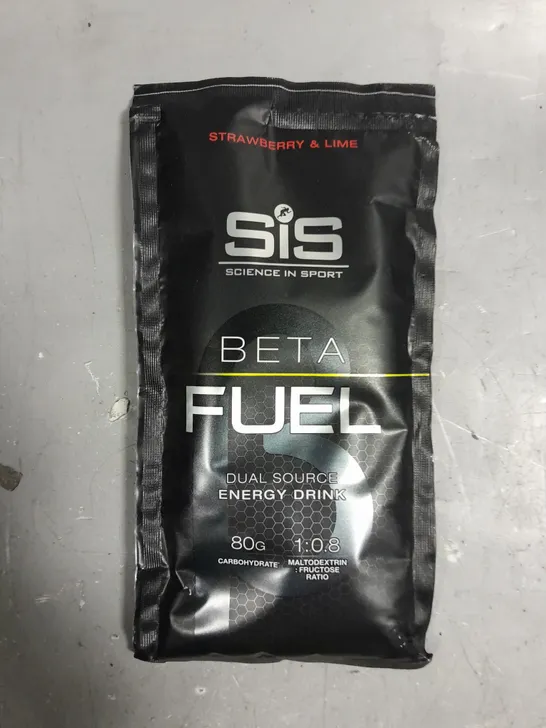 BOXED SIS BETA FUEL DUAL SOURCE ENERGY DRINK - 15 X 82G - STRAWBERRY & LIME 