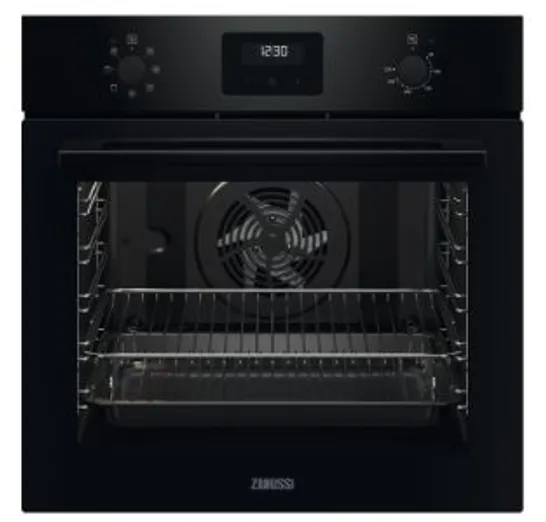 ZANUSSI SERIES 20 INTEGRATED SINGLE FAN OVEN BLACK Model ZOHNX3K1 RRP £325