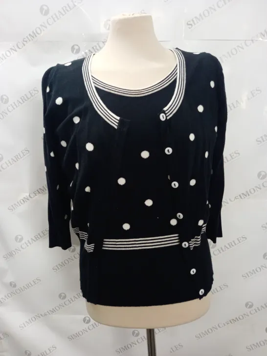 LUI LEI BLACK POLKA JACKET AND TOP - 40