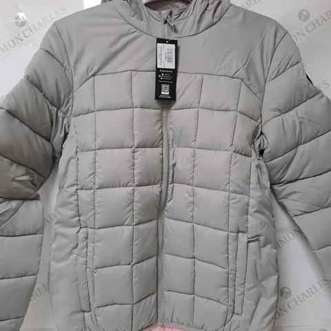 HYPE GREY PADDED COAT WITH PINK LINING - 15-16YEARS