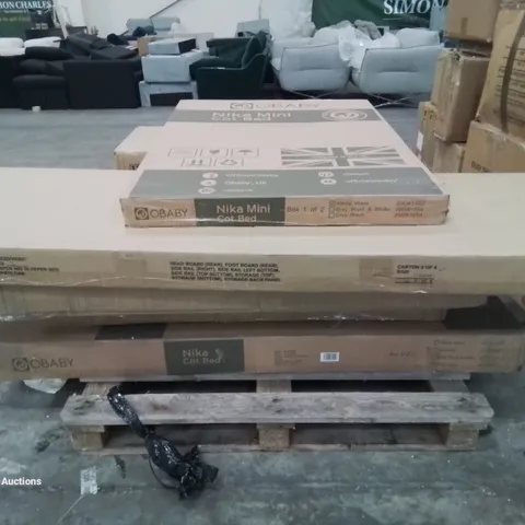 PALLET OF VARIOUS INCOMPLETE BOXED FURNITURE SETS 