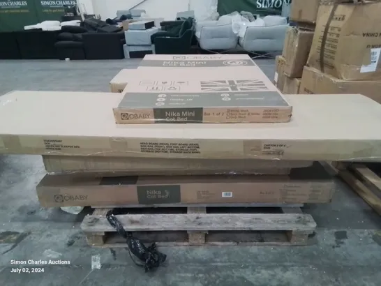 PALLET OF VARIOUS INCOMPLETE BOXED FURNITURE SETS 