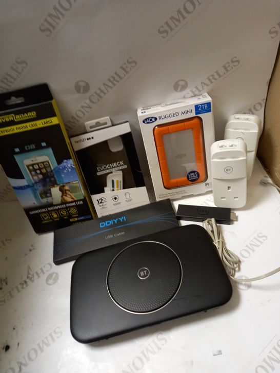 LOT OF APPROX 20 ASSORTED ELECTRICAL ITEMS TO INCLUDE BT SETUP BOX, AMAZON FIRE TV STICK, USB CABLE, ETC