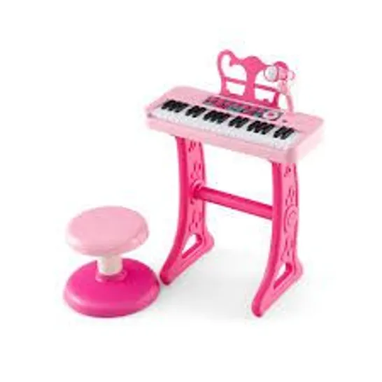 BOXED COSTWAY 37-KEY KIDS PIANO KEYBOARD ELECTRONIC INSTRUMENT WITH MICROPHONE - PINK