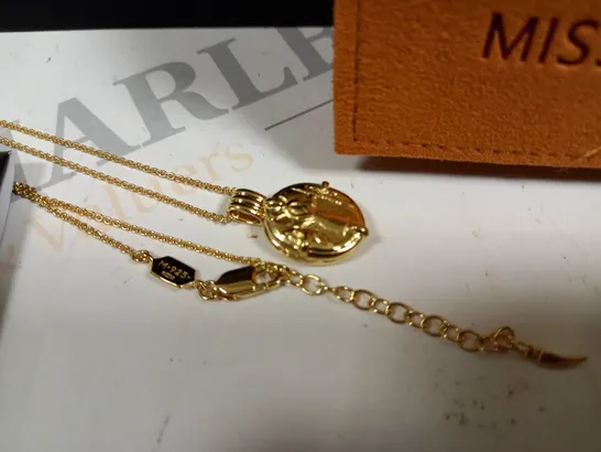 BOXED MISSOMA GOLD LOCKET NECKLACE - M.925 STAMP