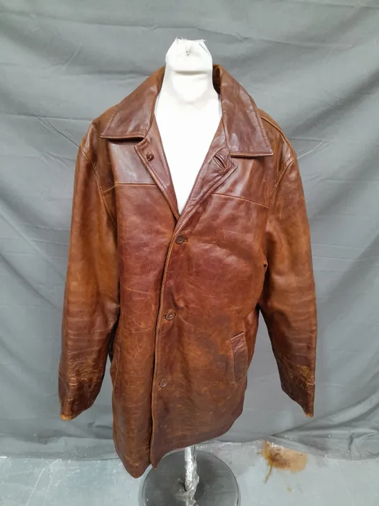 GAP HEAVY WEIGHTED BROWN JACKET - LARGE