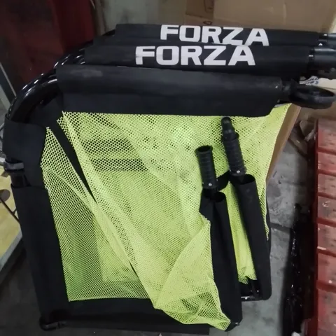 PAIR OF UNBOXED FORZA POP UP FOOTBALL GOALS