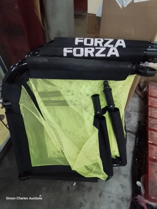 PAIR OF UNBOXED FORZA POP UP FOOTBALL GOALS