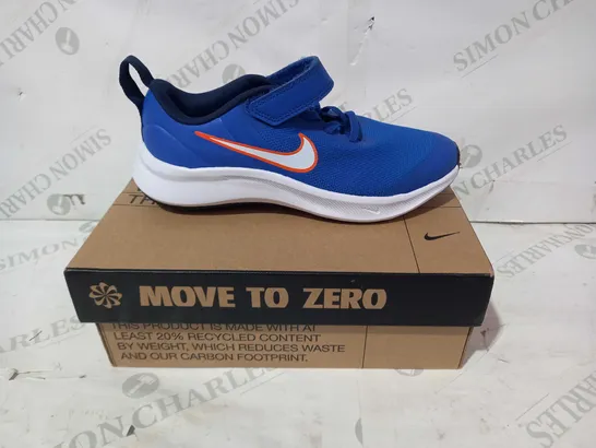 BOXED PAIR OF NIKE STAR RUNNER 3 SHOES IN BLUE UK SIZE 2