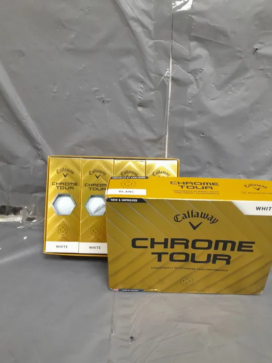 BOXED CALLAWAY GOLF CHROME TOUR GOLF BALLS