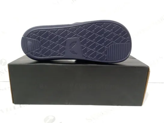 BOXED PAIR OF CASTORE ACTIVE SLIDERS IN NAVY SIZE 8