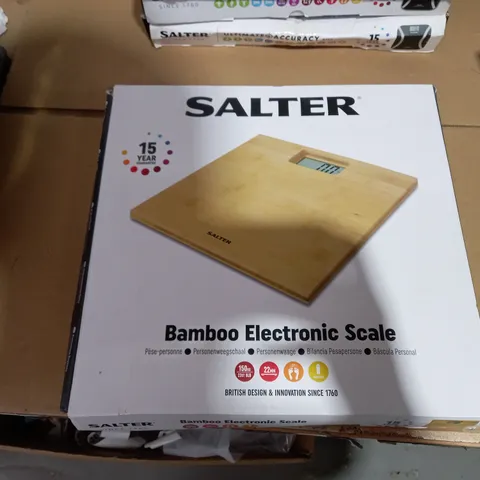 SALTER BAMBOO ELECTRONIC SCALE 