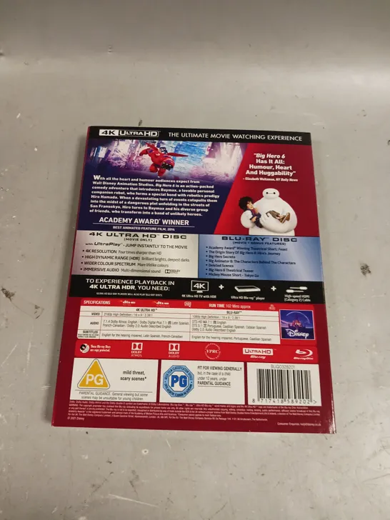 SEALED BIG HERO 6 ULTRA HD BLU-RAY 