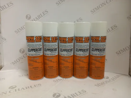 BOX OF APPROX 10 ASSORTED AEROSOLS TO INCLUDE - CLIPPERCIDE SPRAY FOR HAIR CLIPPERS 5 IN 1 FORMULA