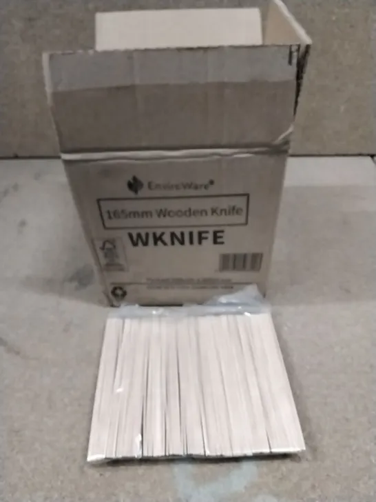 BOX CONTAINING APPROXIMATELY 1000 WOODEN KNIVES 