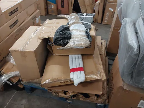 PALLET OF ASSORTED FURNITURE PARTS AND ASSORTED ITEMS