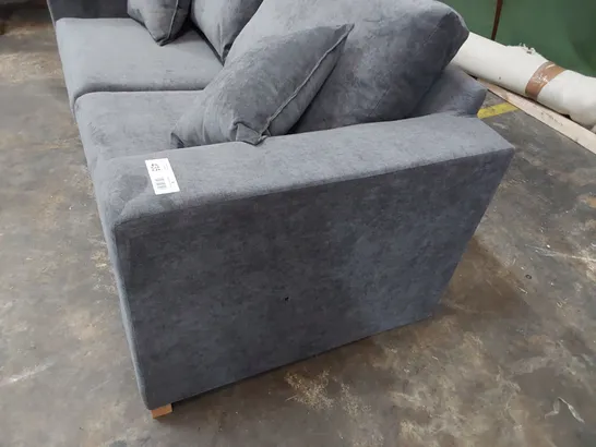 DESIGNER METAL ACTION SOFA BED GREY FABRIC 