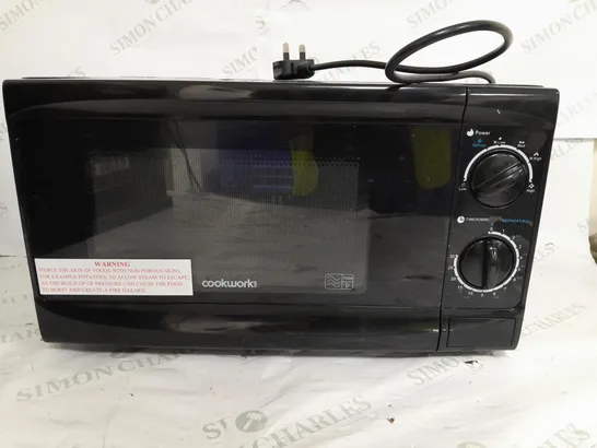 BOXED COOKWORKS 700W BLACK MICROWAVE