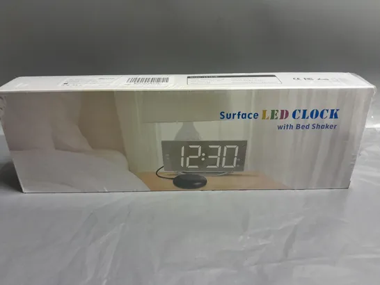 SEALED ROCAM SURFACE LED CLOCK WITH BED SHAKER