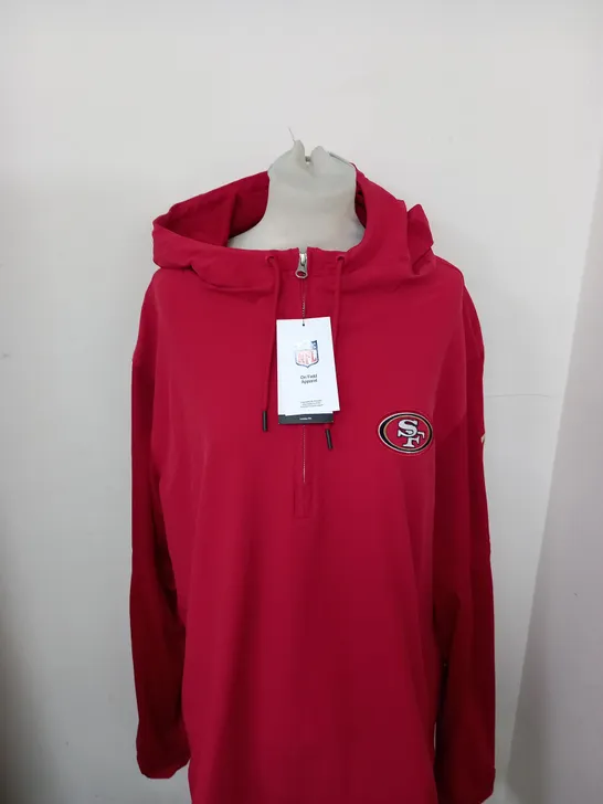 SAN FRANSICO 49NERS ZIPPED NIKE JACKET SIZE XL