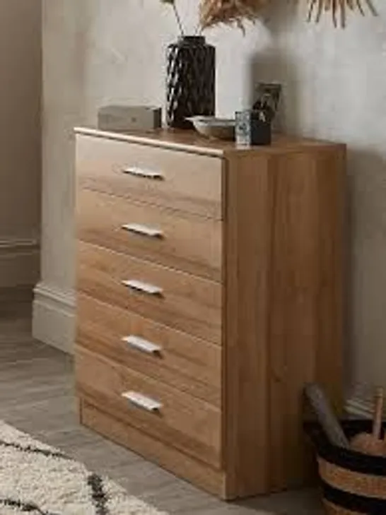 PANAMA 5 DRAWER CHEST - COLLECTION ONLY RRP £49.99