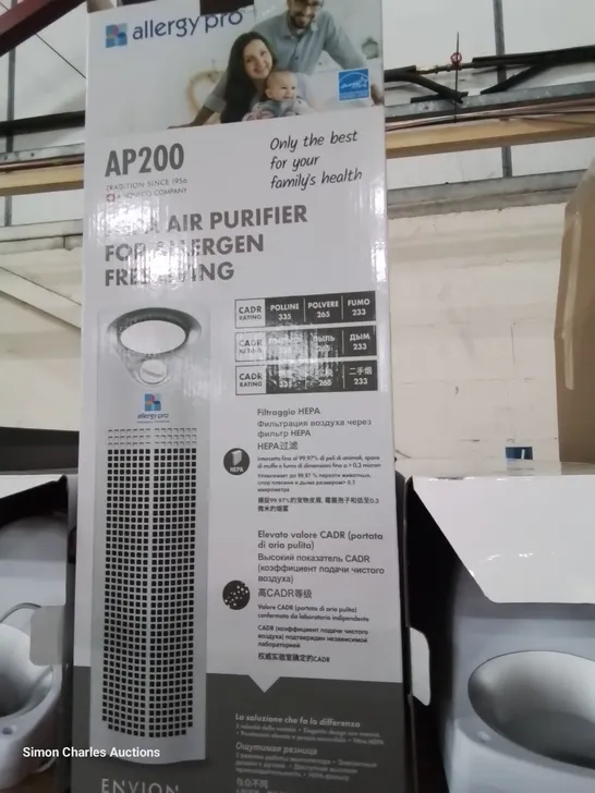 BOXED ENVION ALLERGY PRO AP200 HEPA AIR PURIFIER