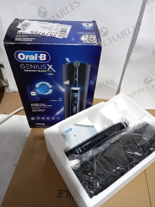 ORAL B GENIUS X MIDNIGHT BLACK ELECTRIC TOOTHBRUSH 