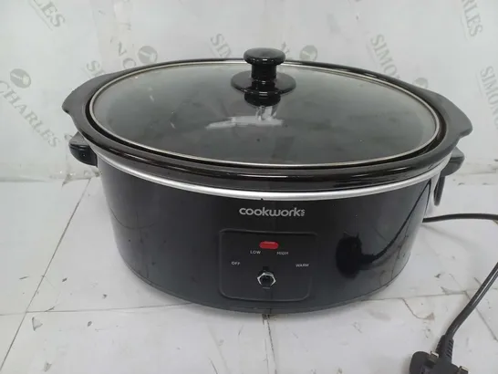 BOXED COOKWORKS SLOW COOKER IN BLACK