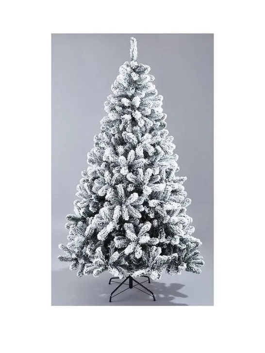 BOXED FLOCKED 6FT EMPEROR TREE - COLLECTION ONLY  RRP £109.99