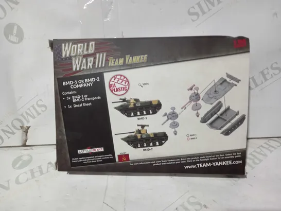 TEAM YANKEE 1:100 SCALE WORLD WAR III SOVIET BMD-1 OR BMD-2 COMPANY - 5 VEHICLES