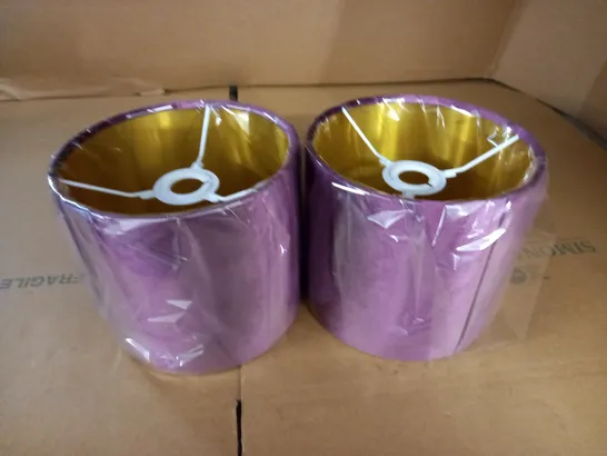 LOT OF 2 PURPLE 20CM CEILING LIGHT SHADES 