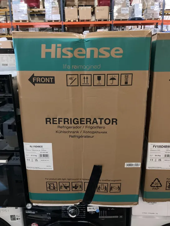 BOXED HISENSE RL170D4BCE UNDER COUNTER FRIDGE - UNPROCESSED RAW RETURN