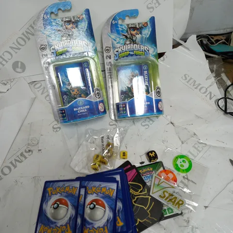 POKEMON CROWN ZENTH TRADING CARD GAME AND TWO SKYLANDER BLIZZARD CHILL FIGURES