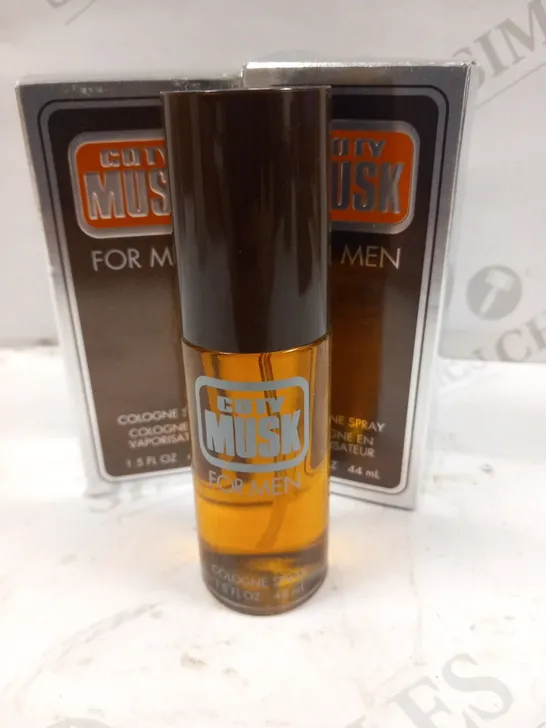 2 BOXED COTY MUSK FOR MEN COLOGNE SPRAY 44ML