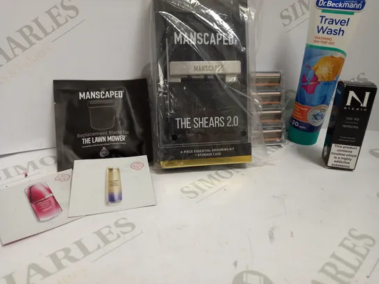 LOT OF APPROX 5 TO INCLUDE MANSCAPED GROOMING KIT , TRAVELWASH , ETC