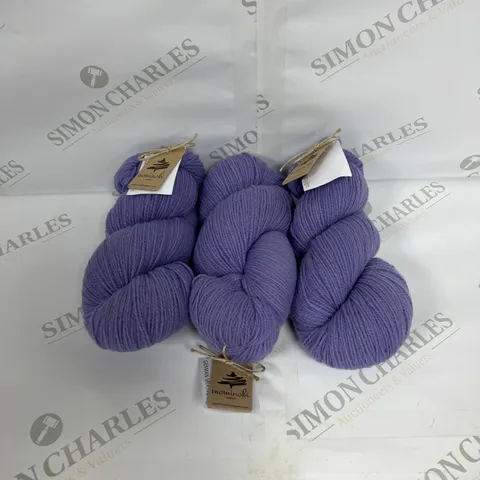 LOT OF THREE MOMINOKI YARNS IN PURPLE