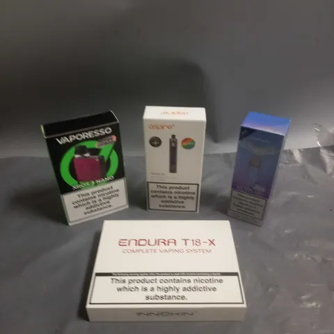 APPROXIMATELY 20 BOXED E-CIGARETTES TO INCLUDE ASPIRE, OXVA, INNOKIN ETC 