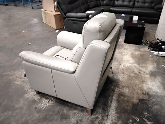 QUALITY SIENNA 1 SEATER GREY POWER RECLINER CHAIR WITH HEADREST