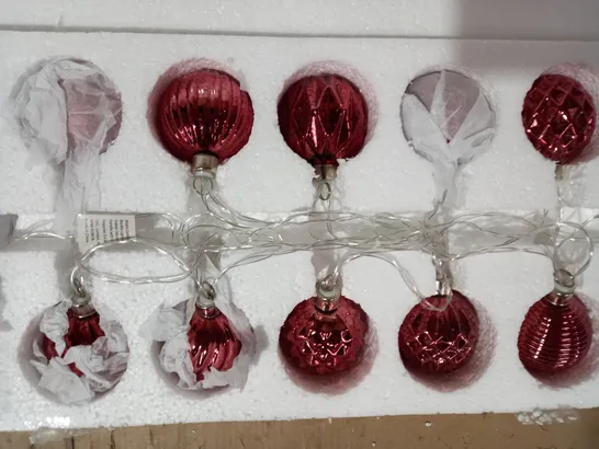 ALISON CORK MERCURY GLASS SET OF 10 BAUBLE LIGHT STRAND