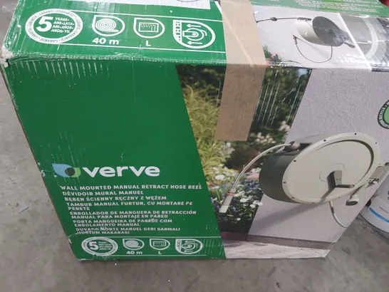 BOXED VERVE WALL MOUNTED MANUAL RETRACT HOSE REEL